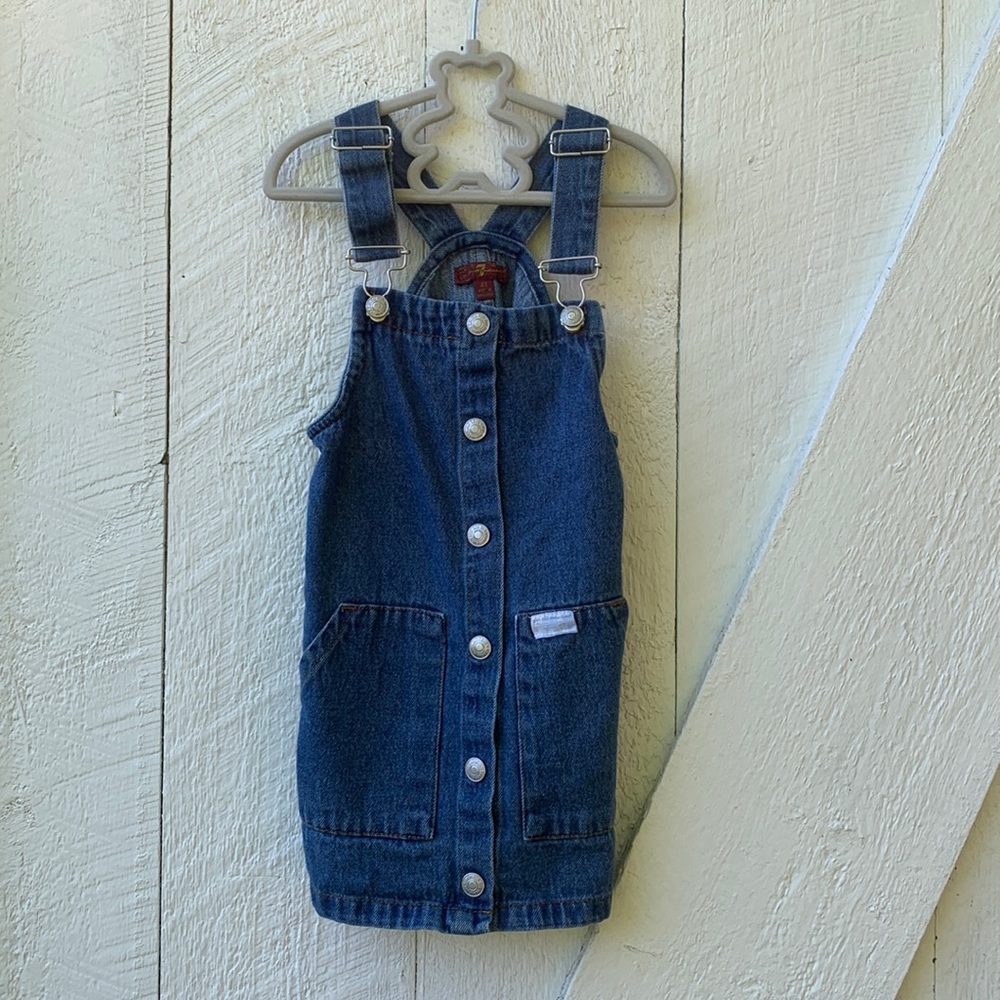 7 for All Mankind Overall Denim Dress 4T